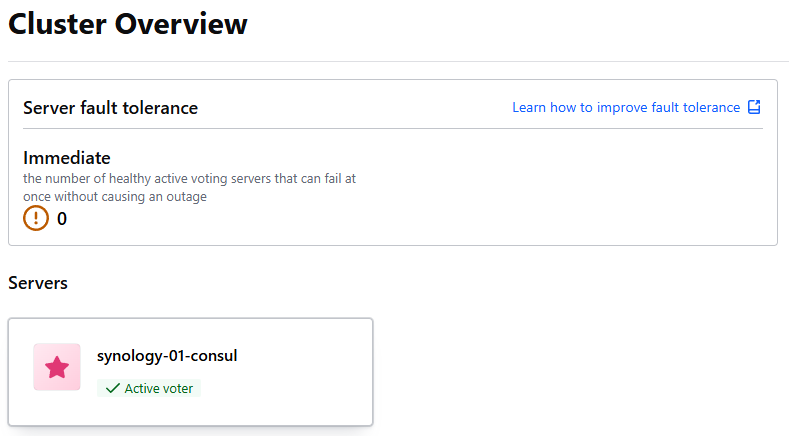 consul doit afficher status ready