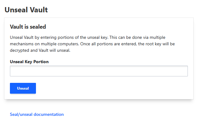 consul doit afficher le volume vault